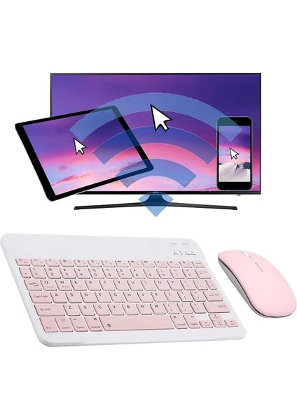 Apple iPad 9.7 2018 A1893 A1954 Uyumlu Kablosuz Bluetooth Klavye+Mouse Set