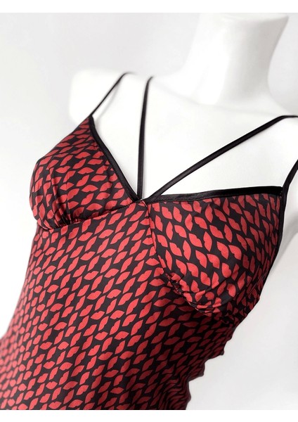 Dudak Baskılı Gecelik modelleri