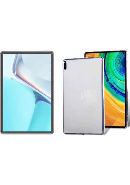 Huawei Matepad 11 (2021) Şeffaf Silikon Kılıf + Nano Cam Ekran Koruyucu