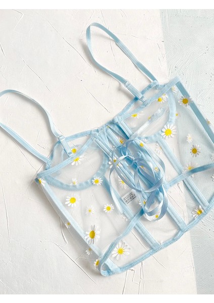 Papatya Baskılı Büstiyer modelleri