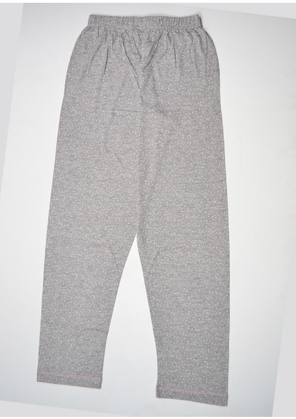 Kadın Gri Çizgili Kalpli Uzunkol Bambu Mevsimlik Pijama TAKIMI6451 fiyatları