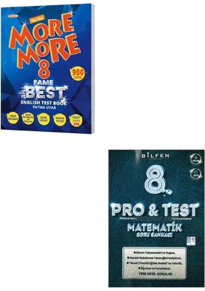 8. Fame Fenomen English Test Book +Bilfen 8.Sınıf LGS Pro & Test Matematik Soru