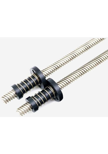 1.sınıf T8 Trapez Vidalı Mil (400 Mm) T8-8 + Pom Yaylı Somun Üstün Kalite