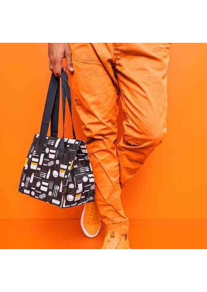 Ikea Akdeniz Fladdrıg Gri 25X16X27 cm Yemek Çantası modelleri