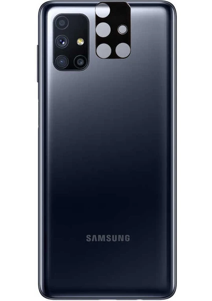 Samsung Galaxy M51 Uyumlu Kamera Lens Koruyucu Tam Kaplayan Kavisli Kamera Lens Koruyucu