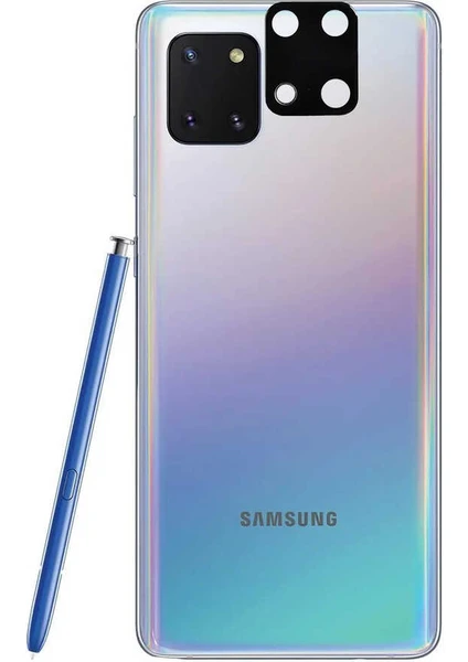 Samsung Galaxy A81 (Note 10 Lite) Uyumlu Kamera Lens Koruyucu Tam Kaplayan Kavisli Kamera Lens Koruyucu