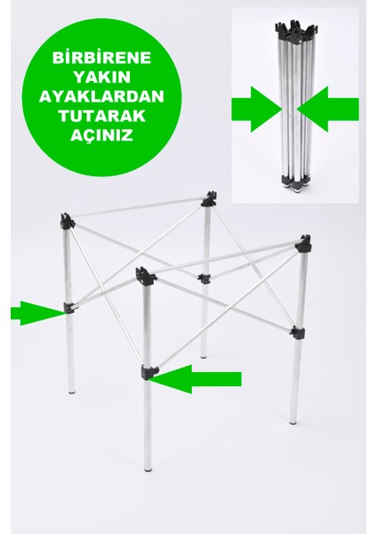 50X70 cm Kamp Masası Katlanabilir Masa, Piknik Bahçe Balkon Plaj Masası, Taşıma Çantalı Masa