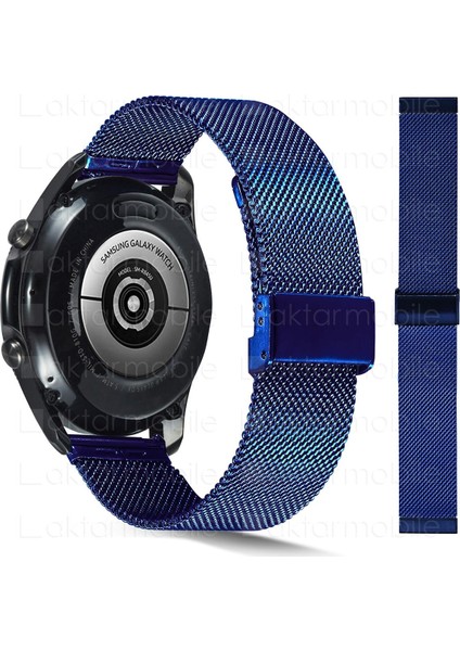 Huawei Watch Gt 3 Se 46 mm Uyumlu Hasır Metal Kordon Klipsli Tel Örgü Kayış
