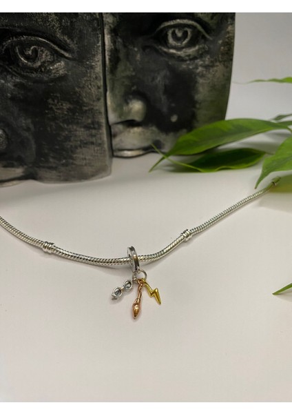 Gümüş S925 Damgalı Harry Potter Gözlük-Süpürge-Şimşek Sallantılı Charm fiyatları