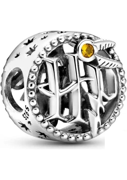 Gümüş S925 Damgalı Harry Potter Hp Logo Charm