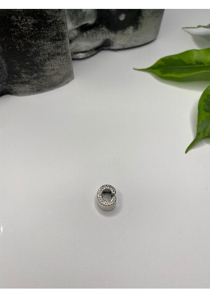 Gümüş S925 Damgalı C Harfi Zirkon Taşlı Charm fırsatları