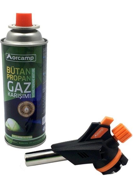 Orcamp Turbo Torch Kartuş Pürmüz Çakmak Seti Isı Alev Tabancası