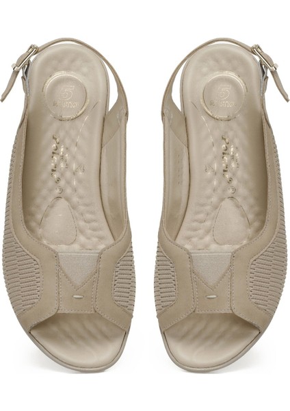104416.Z3FX Bej Kadın Comfort Sandalet