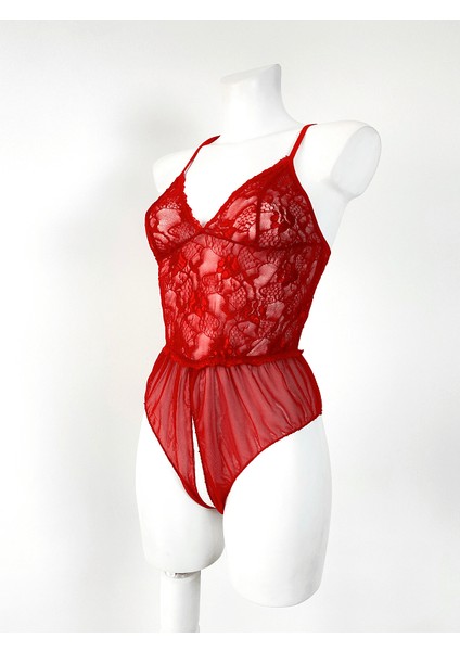 Özel Bölgesi Açık Tül Bodysuit fiyatları