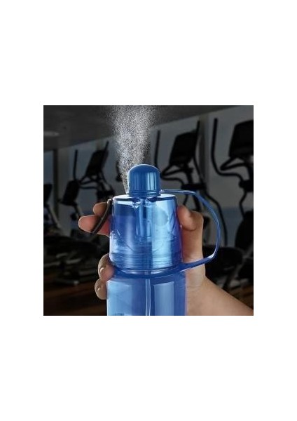 Serinletici Spreyli Suluk Kırılmaz Matara 600ML Özel Gıda Pet Süper Sağlam Sprey Matara Serinletici