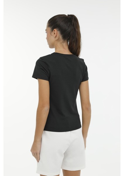 W-CT132 Basıc Modal V Nec Siyah Kadın Kısa Kol T-Shirt fiyatları