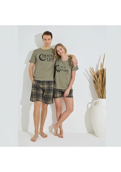 Kadın Eşli Şortlu Pijama Takımı (Kadın ve Erkek Ayrı Ayrı Satılmaktadır) 6620-4KADIN