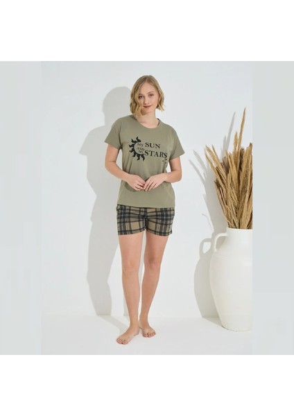 Kadın Eşli Şortlu Pijama Takımı (Kadın ve Erkek Ayrı Ayrı Satılmaktadır) 6620-4KADIN