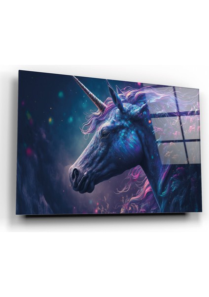Unicorn Dekoratif Cam Tablo