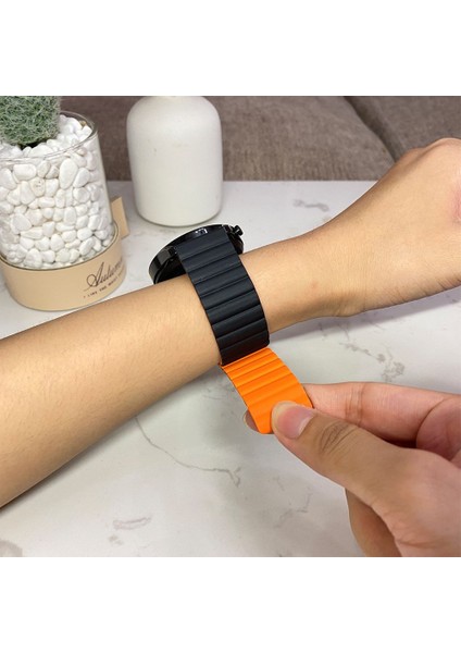 Honor Magic Watch Classic Kordon Kayış Solo Loop Mıknatıslı Silikon 22/KRD52W
