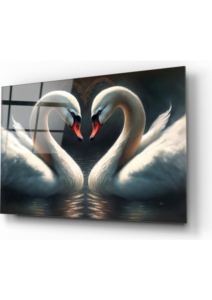 Kuğular Dekoratif Cam Tablo fiyatları