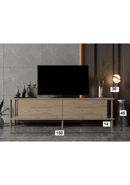 Arom Tv Ünitesi 150 cm - Atlantik Çam