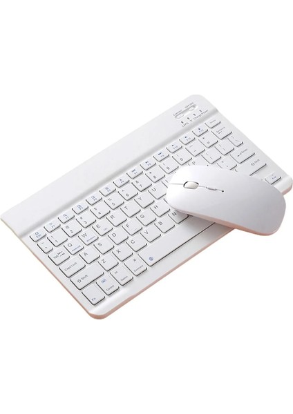 Ipad 5.nesil Wi-Fi Uyumlu A1822 9.7 Uyumlu Kablosuz Bluetooth Klavye+Mouse Set