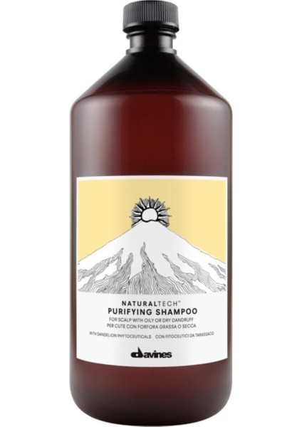 Organic Natural Tech Purifying Anti-Dandruff Shampoo 1000 ml