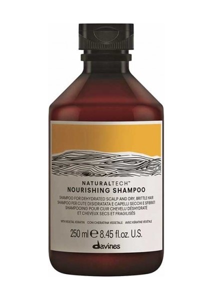 Organic Naturaltech Nourishing Shampoo 250 ml - Moisturizing & Nourishing Sulfate-Free Shampoo.