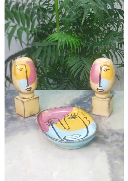 Livava Yarım Yüz Dekoratif Biblo & Tabak