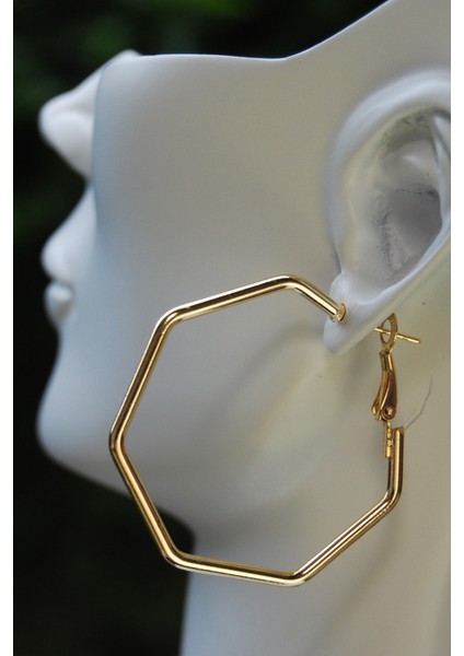 Boru Altıgen Klipsli Küpe 2mm 4×4