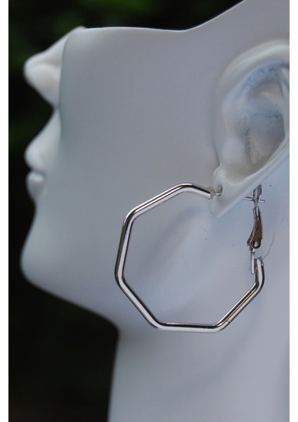 Boru Altıgen Klipsli Küpe 2mm 3×3