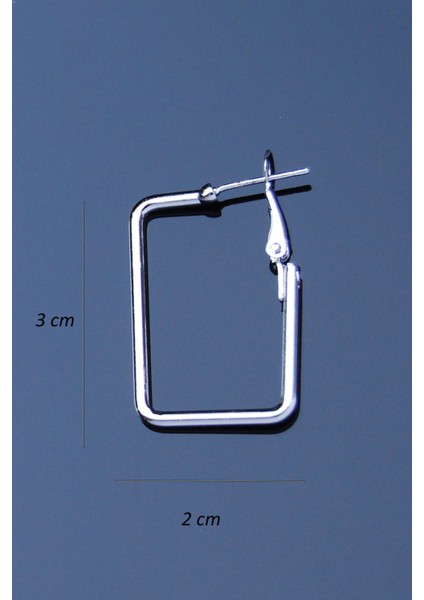 Boru Dikdörtgen Klipsli Küpe 2mm Y3CM / G2CM modelleri