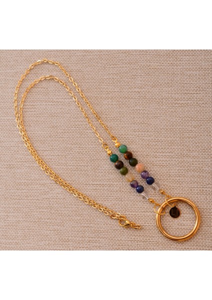 Çakra 6mm Gold Tasarım Gözlük Kolyesi fırsatları