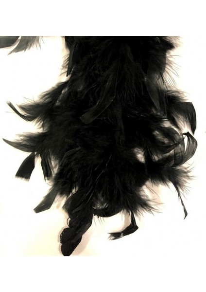 100 Adet Siyah Kuş Tüyü Black Bırd Feather Siyah Şeffaf Balon Tüyü Dekoratik Siyah Süsleme Tüyü