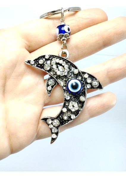 Nazar Boncuğu Yunus Taşlı Metal Anahtarlık Aksesuar fiyatları