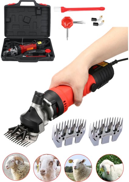 Çelik Şanzuman 9800 Devir Ayarlı Koyun Kırkma Makinesi Sürekli Kesime Uygun + 2 Bıçak + 2 Tarak