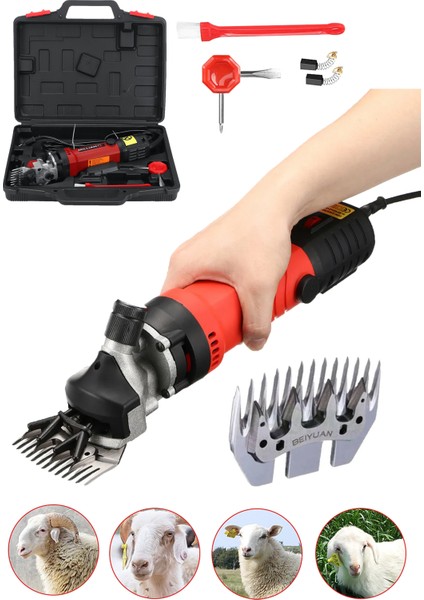 Çelik Şanzuman 9800 Devir Ayarlı Koyun Kırkma Makinesi Sürekli Kesime Uygun + 1 Bıçak + 1 Tarak