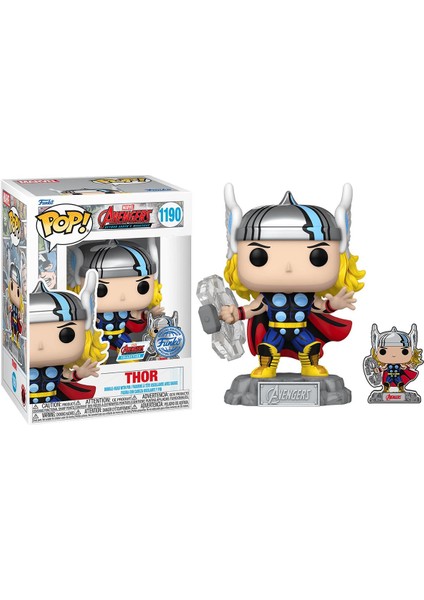 Pop Marvel: Avengers 60TH - Comic Thor With Pin Special Edition NO:1190
