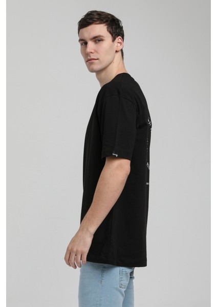 Bisiklet Yaka Siyah Slim Fit Tişört 23SSM20334