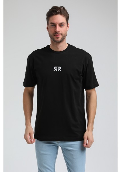 Bisiklet Yaka Siyah Slim Fit Tişört 23SSM20335