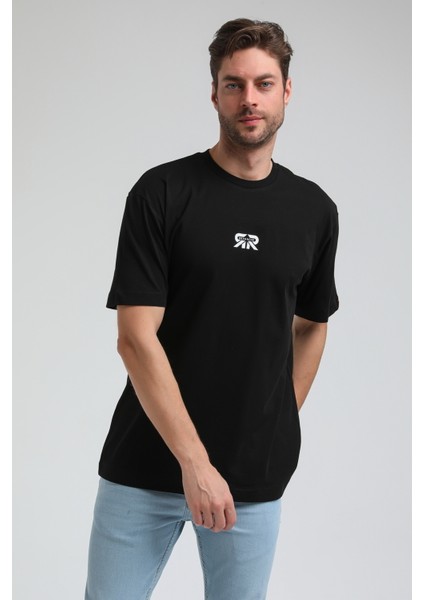 Bisiklet Yaka Siyah Slim Fit Tişört 23SSM20335