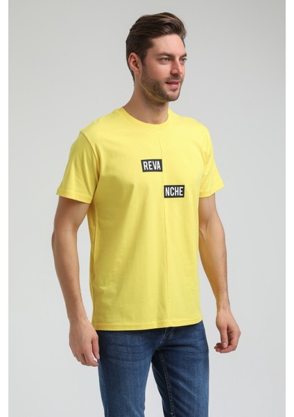 Bisiklet Yaka Sarı Slim Fit Tişört 23SSM20289 modelleri