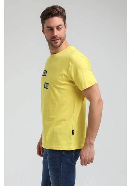 Bisiklet Yaka Sarı Slim Fit Tişört 23SSM20289 indirimleri