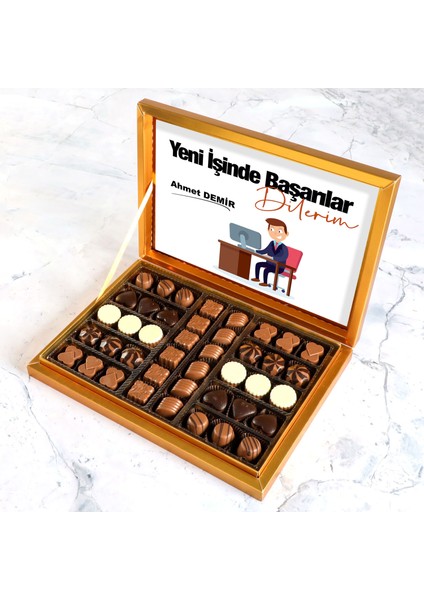 Yeni İşinde Başarılar Special Çikolata 480g (Gold Kutu) Model-1