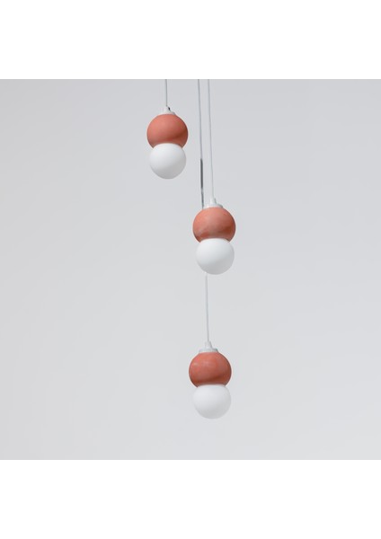 Terracotta Beton 3'lü Sarkıt Aydınlartma modelleri