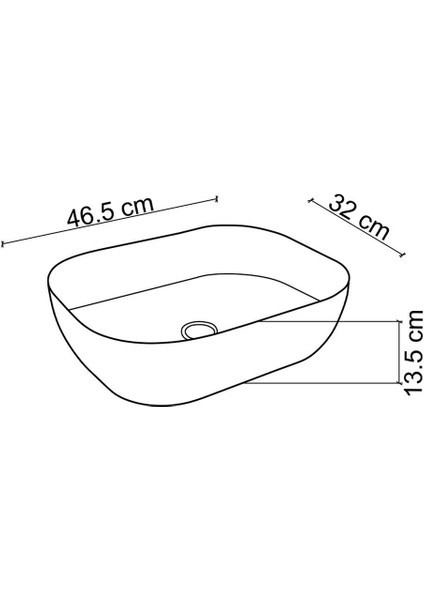 EY-7033S Tezgah Üstü Lavabo Beyaz & Altın