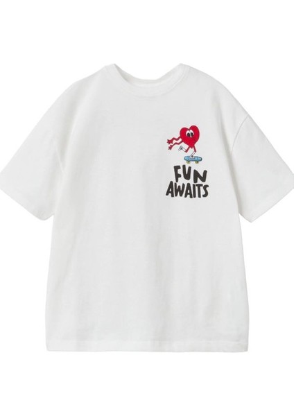Kalp Baskılı Erkek Çocuk Tshirt