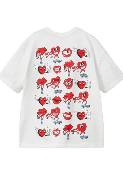 Kalp Baskılı Erkek Çocuk Tshirt