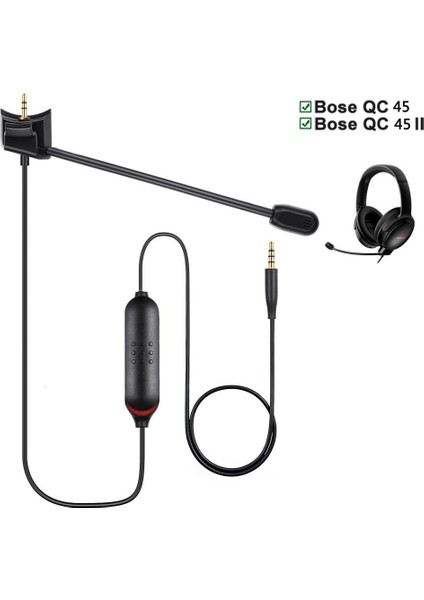 Bose QC45 QC45 2 Uyumlu Mikrofonlu Gaming Kulaklık Kablosu